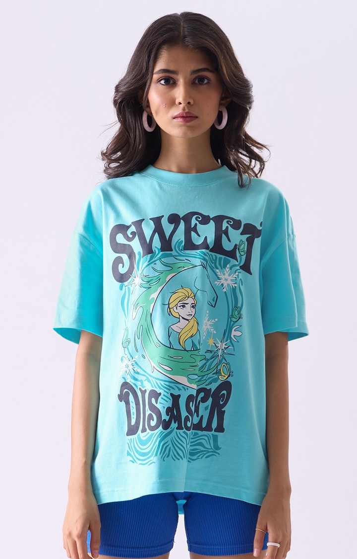 Women's Official Disney Sweet Disaster Oversized T-Shirts