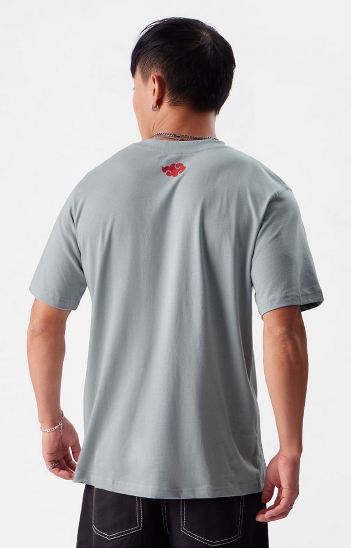 Men's Naruto: Itachi Uchiha Grey Printed Regular T-Shirt