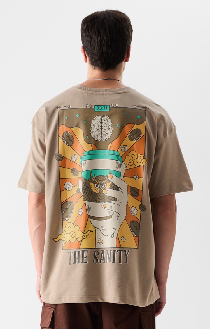 The Souled Store | Men's Original Sanity In A Cup Oversized T-Shirts