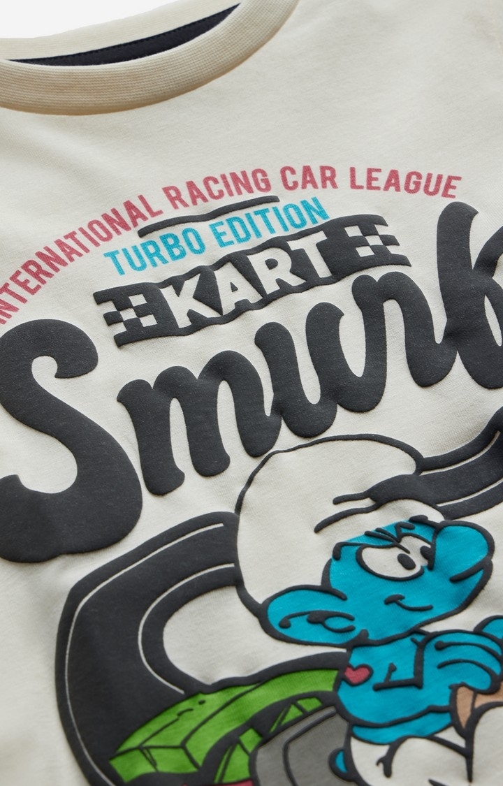 Boys The Smurfs: Kart Rider Boys Cotton T-Shirt
