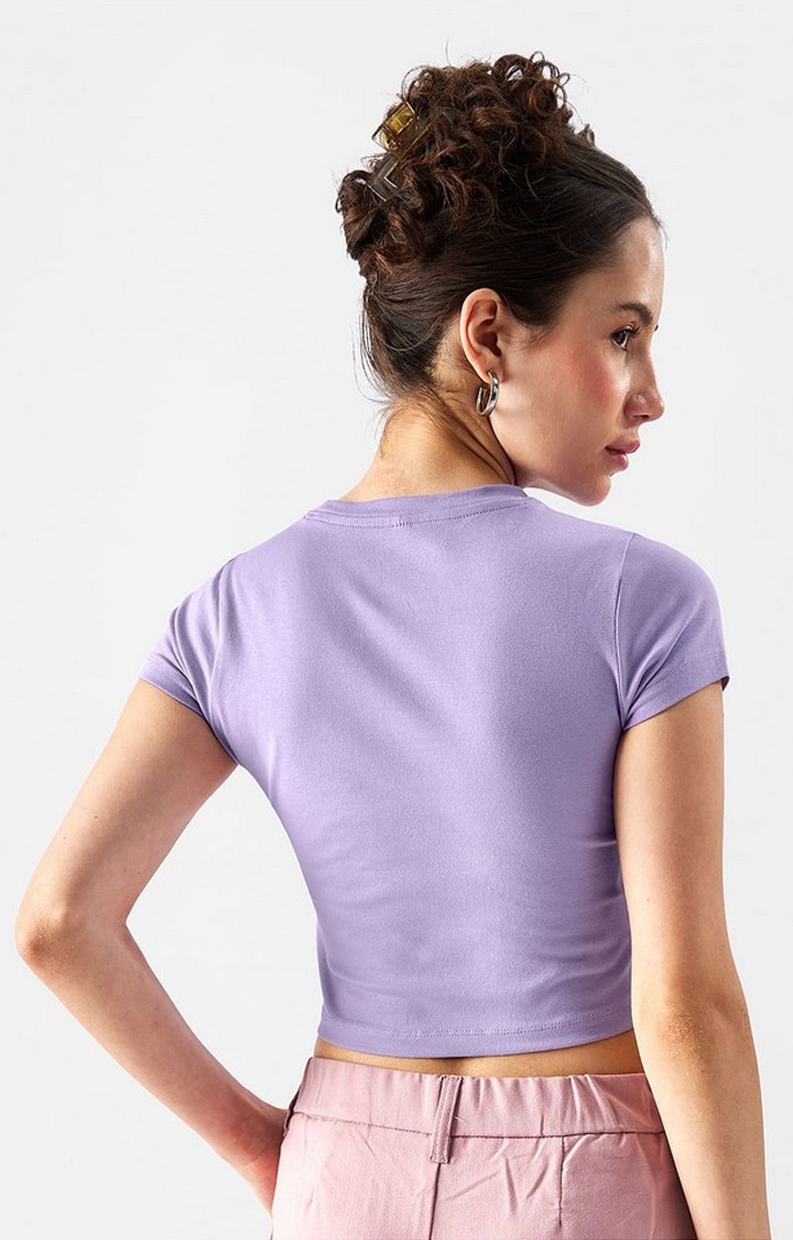 Women's PPG: Chemical X Purple Printed Crop Top