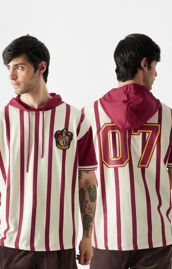 Men's Harry Potter: Gryffindor Rugby Set Hooded T-Shirt