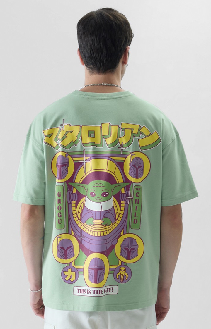 Men's Official The Mandalorian Grogu Oversized T-Shirts