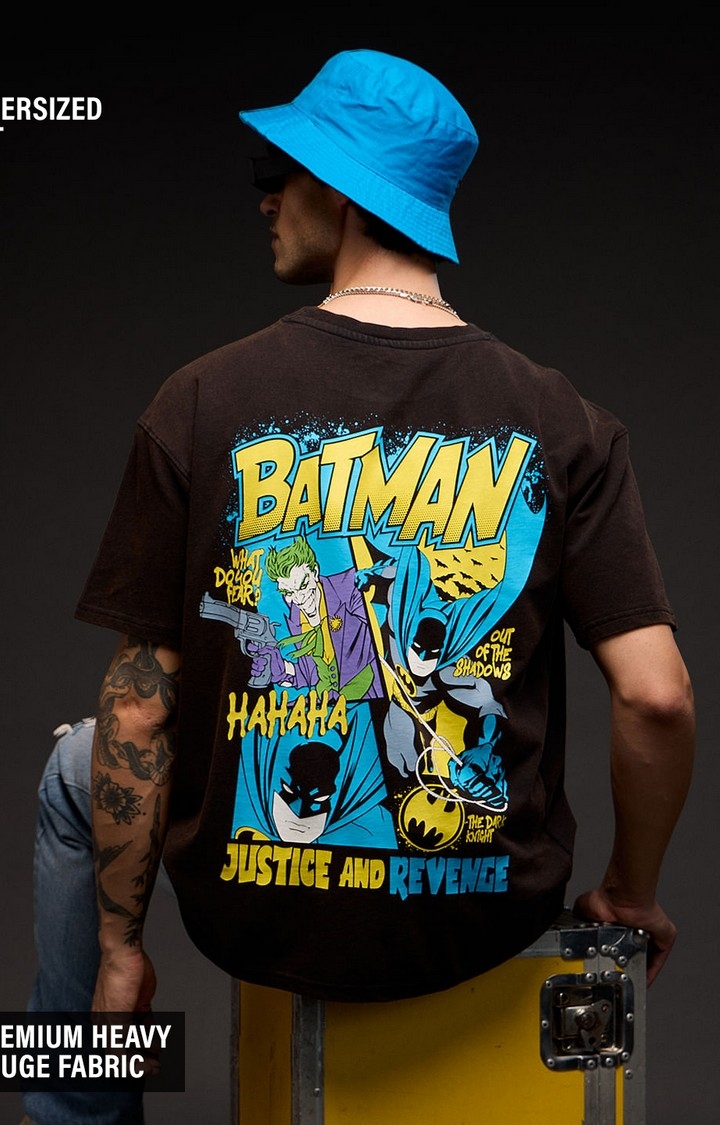 Men's Batman: Justice And Revenge Oversized T-Shirt