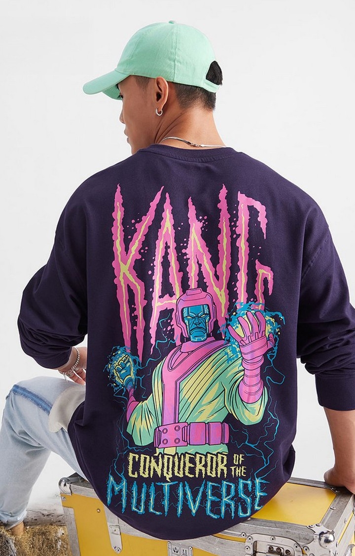 The Souled Store | Men's Marvel: Kang Conqueror Purple Printed Oversized T-Shirt