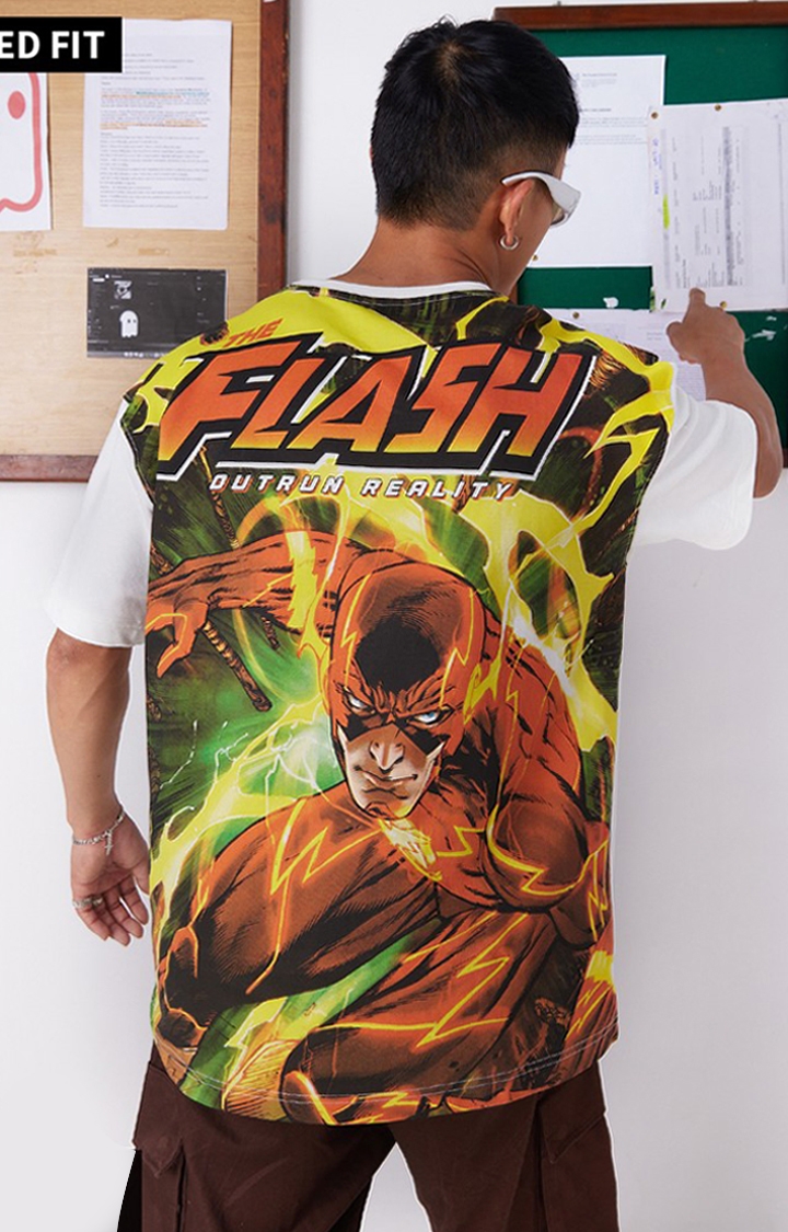 The Souled Store | Men's Official The Flash Speedster Oversized T-Shirts