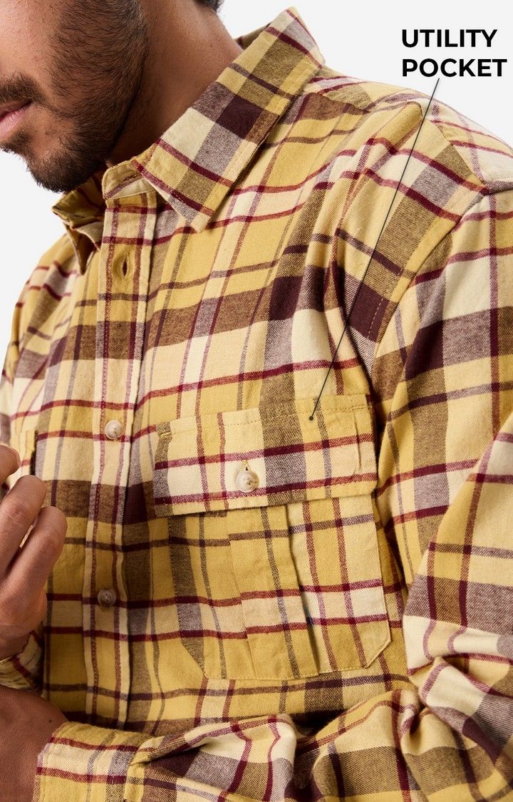 Men's Plaid: Oak Buff Men's Utility Shirts