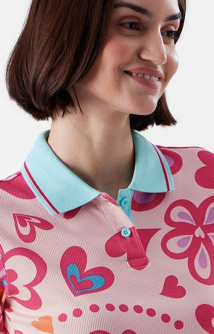 Women's TSS Originals Pink Printed Shift Dress