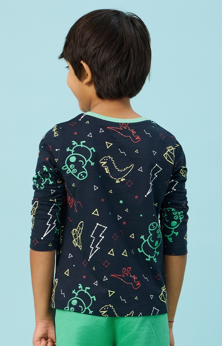 Boys Peppa Pig Space Explorer Cotton Full Sleeve T-Shirts