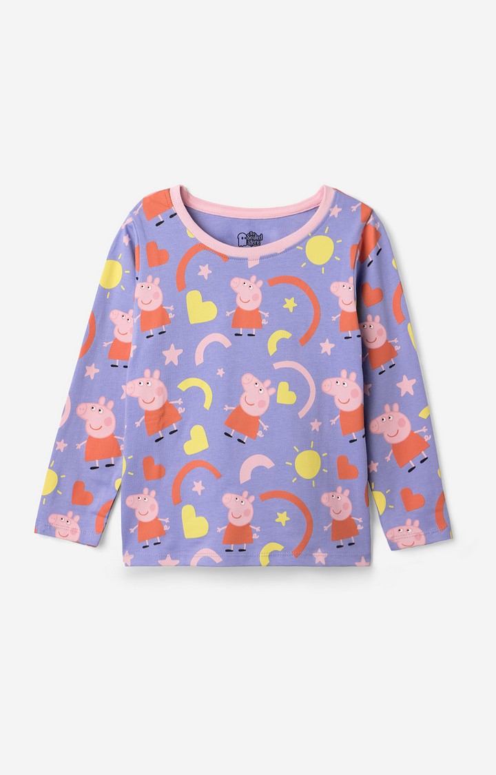 The Souled Store | Girls Peppa Pig Sunshine Cotton PrintedT-Shirts
