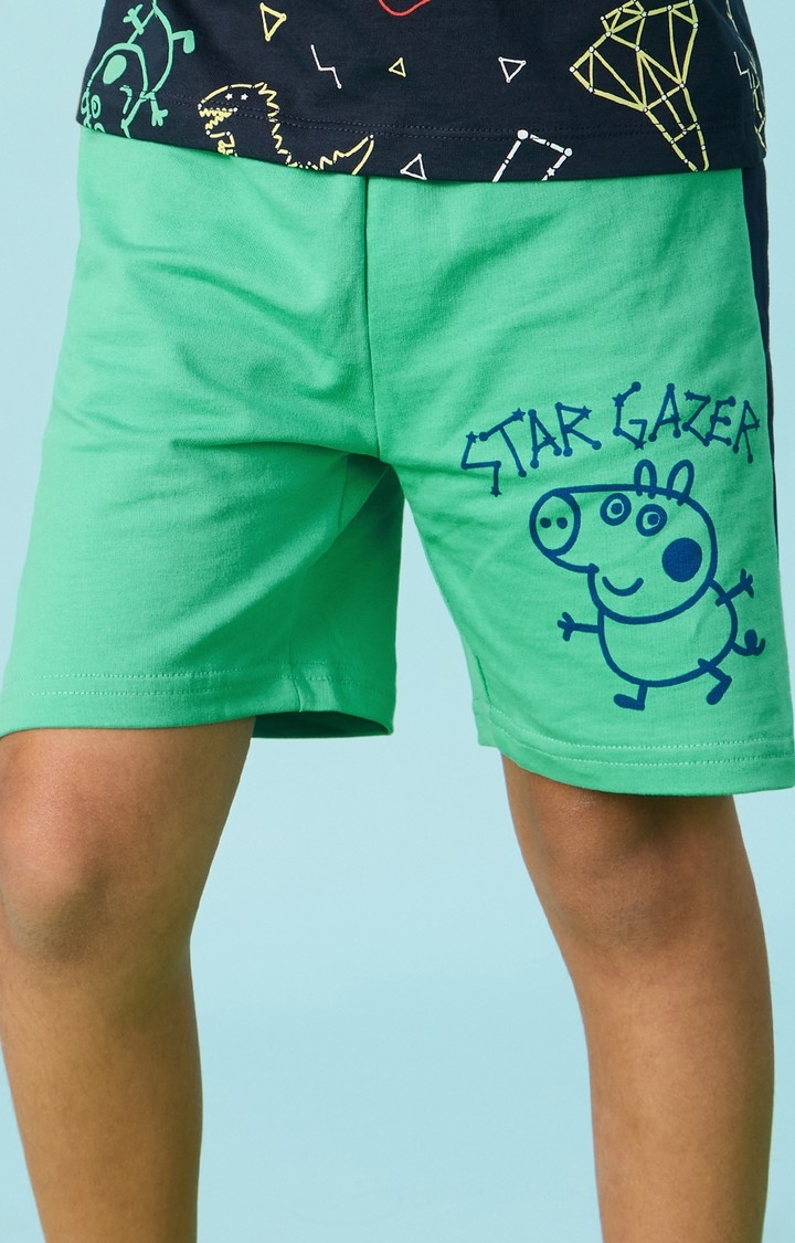 The Souled Store | Boys Peppa: Stargazer Cotton Shorts