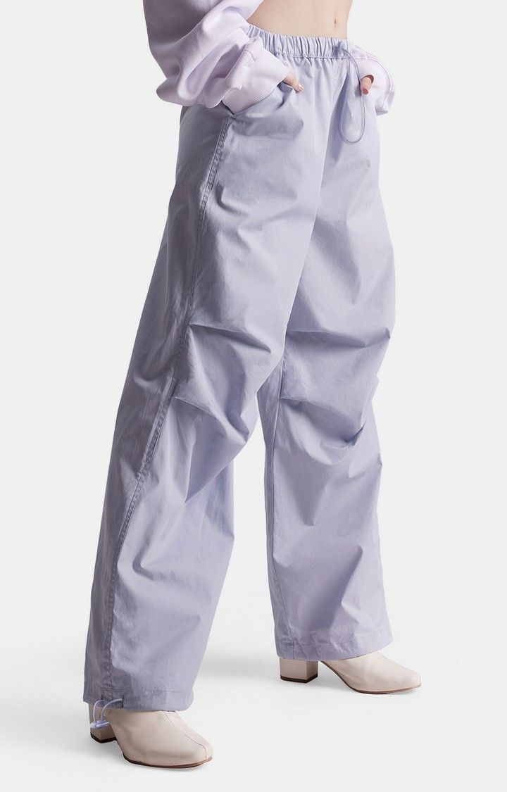 Women's  Original Parachute Pants: Purple Joggers