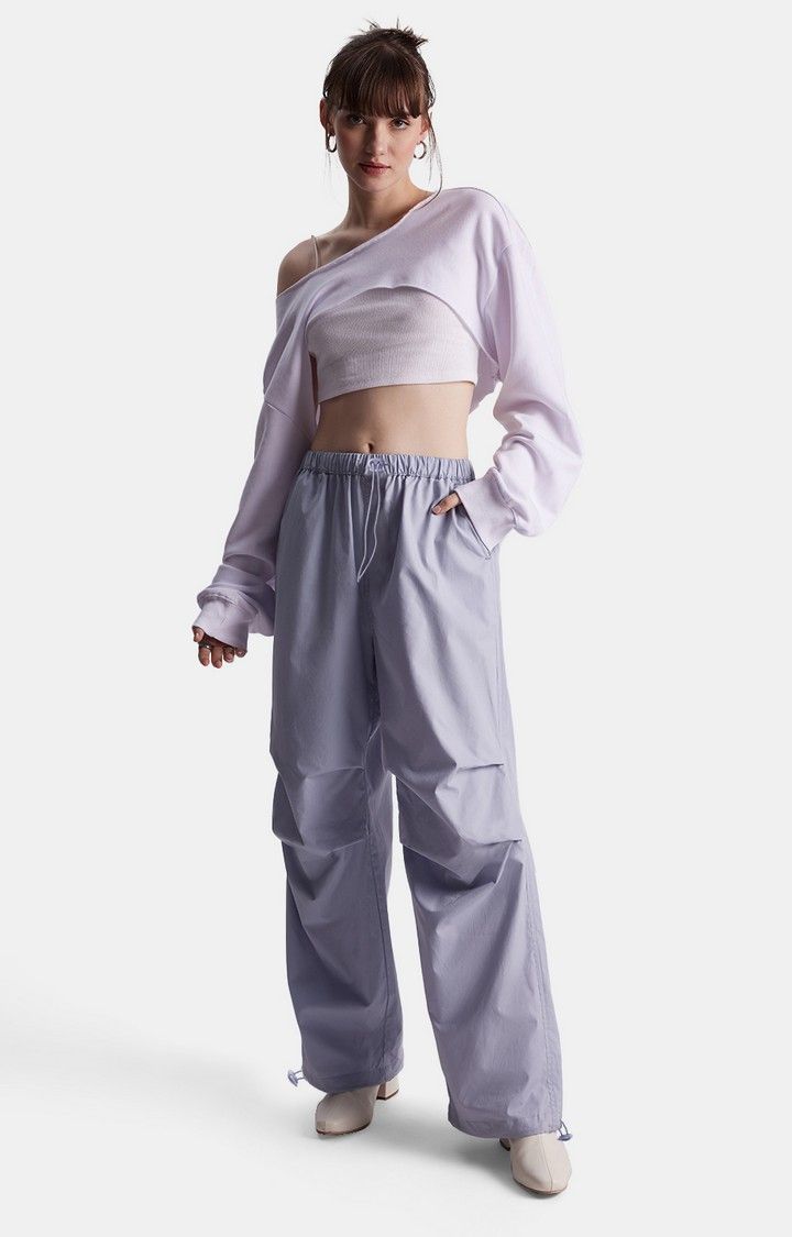 Women's  Original Parachute Pants: Purple Joggers
