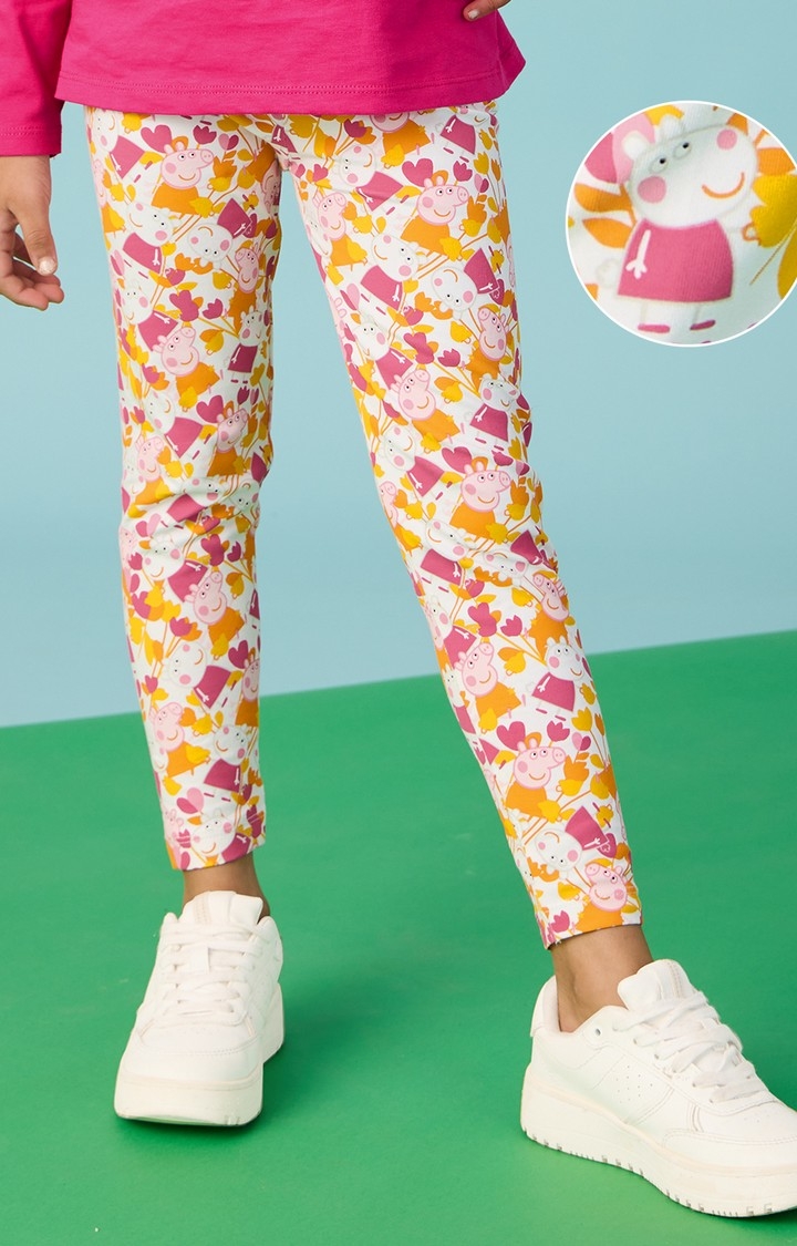 Girls Peppa Pig: Good Vibes Cotton Leggings