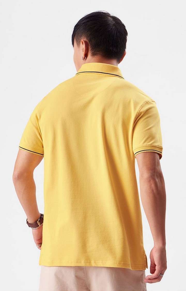 Men's Minions: Just Perfect Yellow Solid Polo T-Shirts