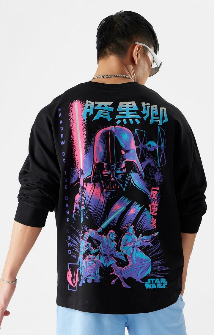 The Souled Store | Men's Star Wars: Darth Vader Oversized Full Sleeve T-Shirt
