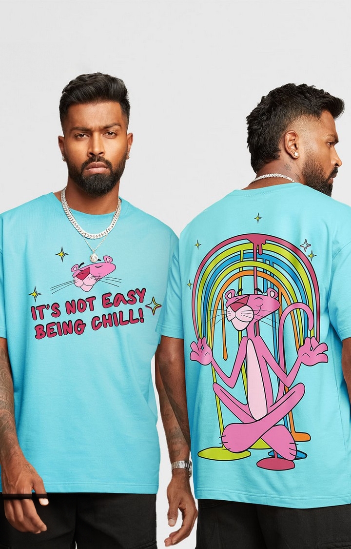 Men's Pink Panther: The Art Of Chilling Oversized T-Shirt