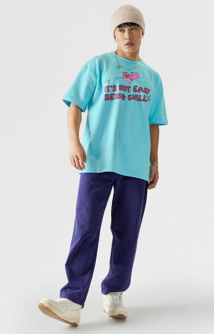 Men's Pink Panther: The Art Of Chilling Oversized T-Shirt