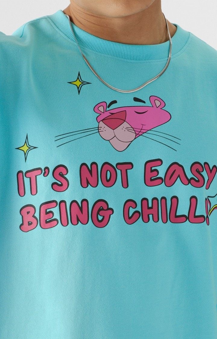 Men's Pink Panther: The Art Of Chilling Oversized T-Shirt