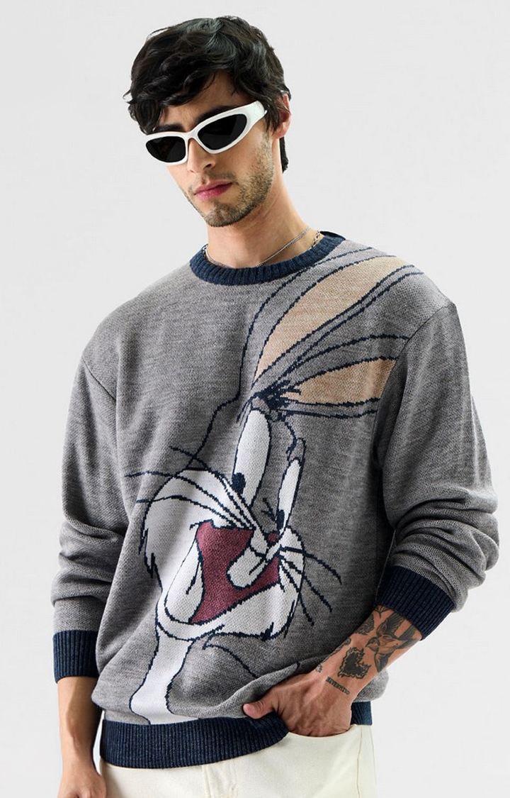 The Souled Store | Men's Looney Tunes: Happy Bugs Oversized Pullovers