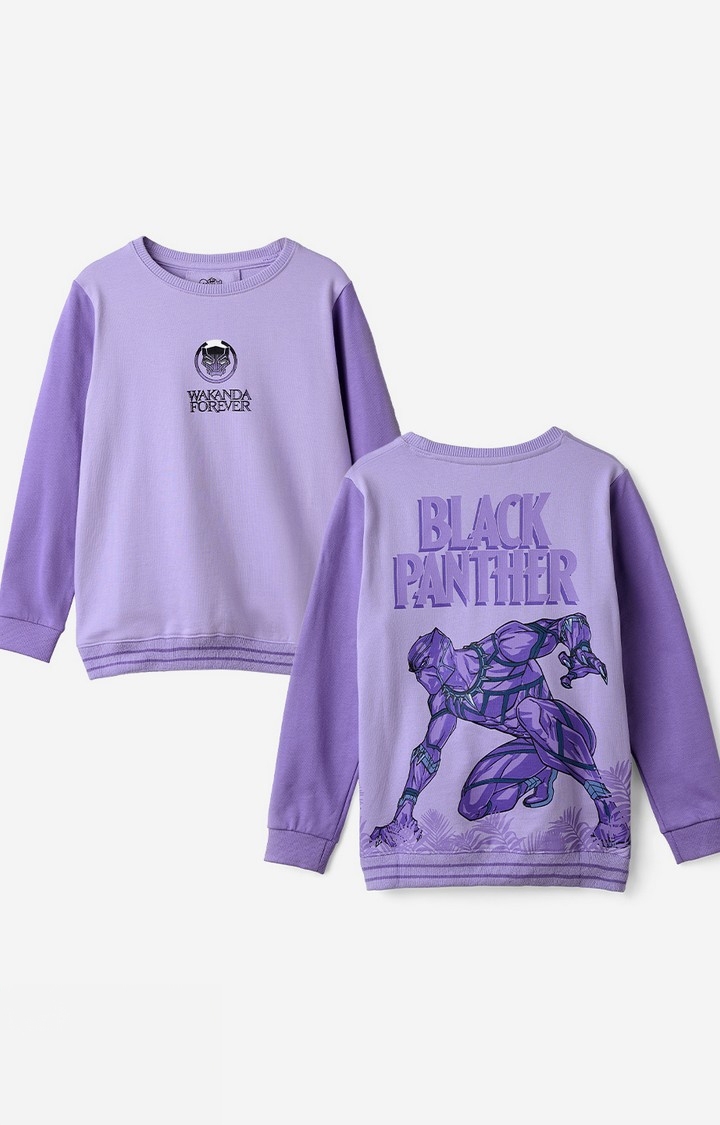 The Souled Store | Boys Black Panther: The Warrior Boys Sweatshirts