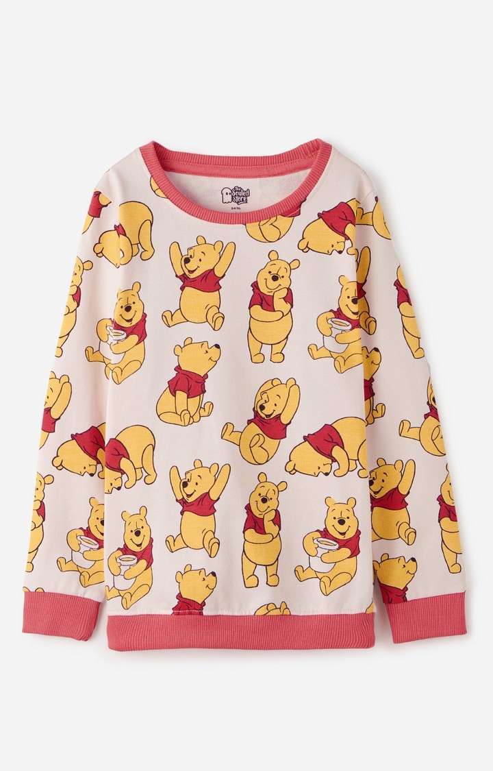 The Souled Store | Girls Disney: Pooh Bear Girls Cotton Sweatshirts