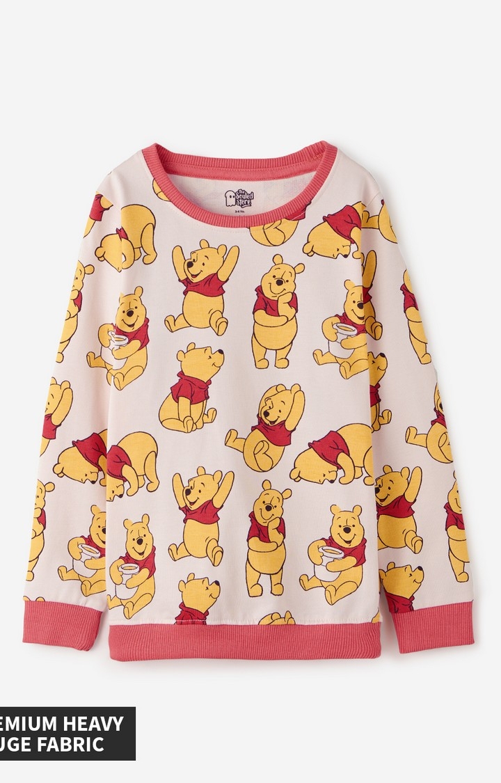The Souled Store | Girls Disney: Pooh Bear Girls Cotton Sweatshirts