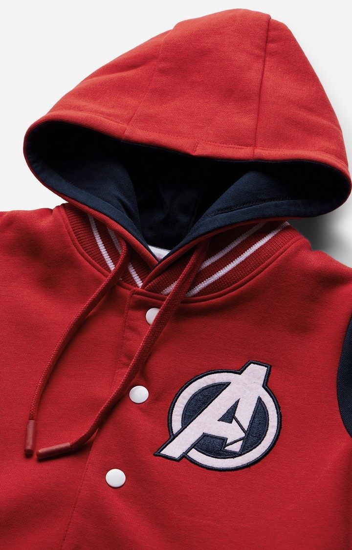Boys Avengers: Mighty Heroes Boys Cotton Varsity Hooded Jackets