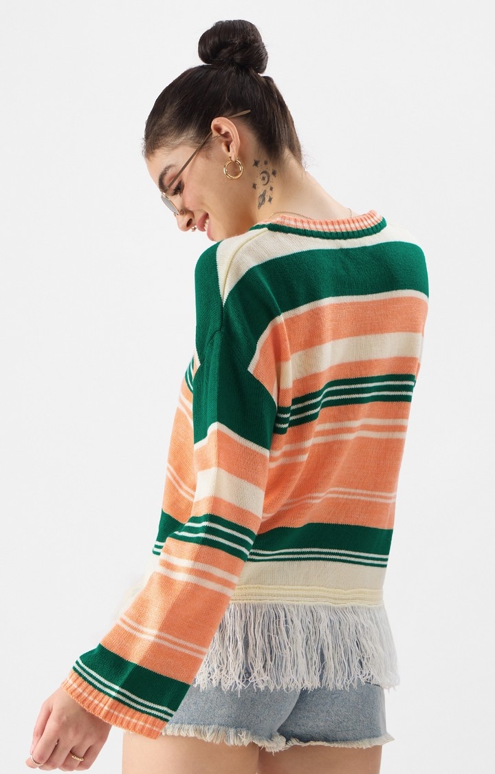 Women's TSS Originals: Panama Stripes Women's Oversized Sweaters