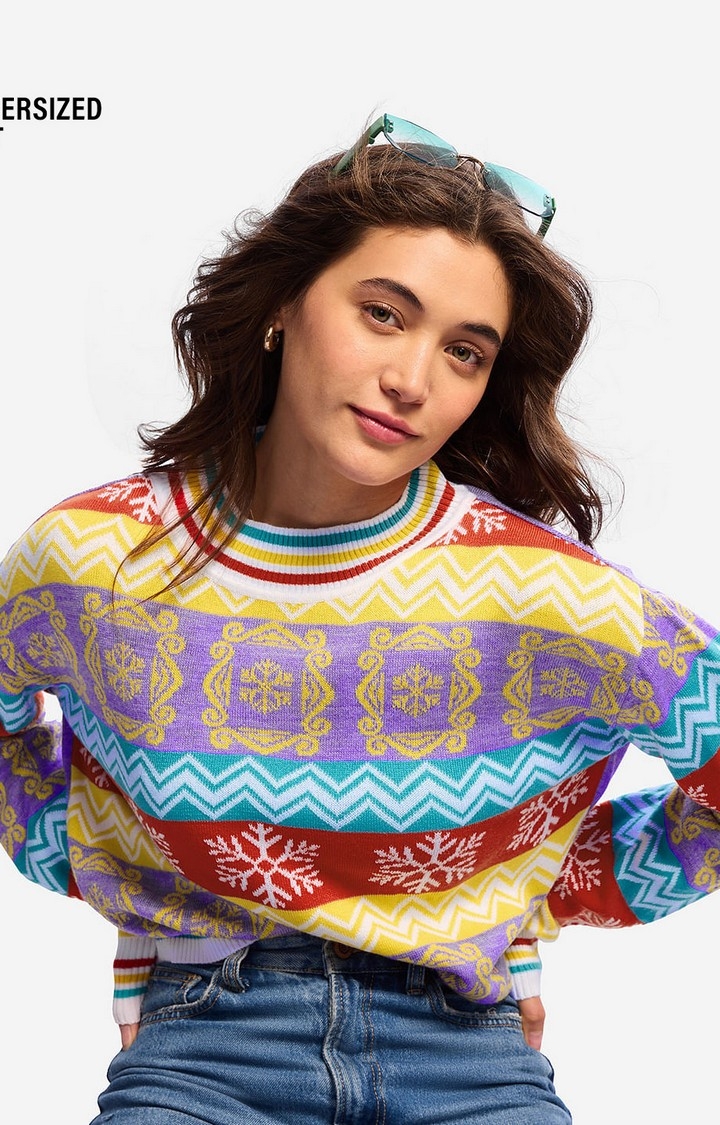 The Souled Store | Women's FRIENDS: The Frame Women's Oversized Sweaters