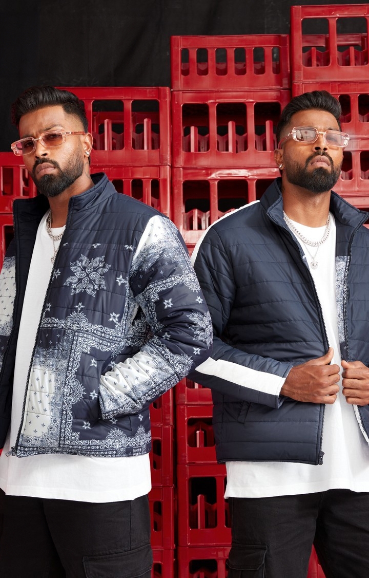 The Souled Store | Men's TSS Originals: Indigo Bandana Men's Puffer Jackets