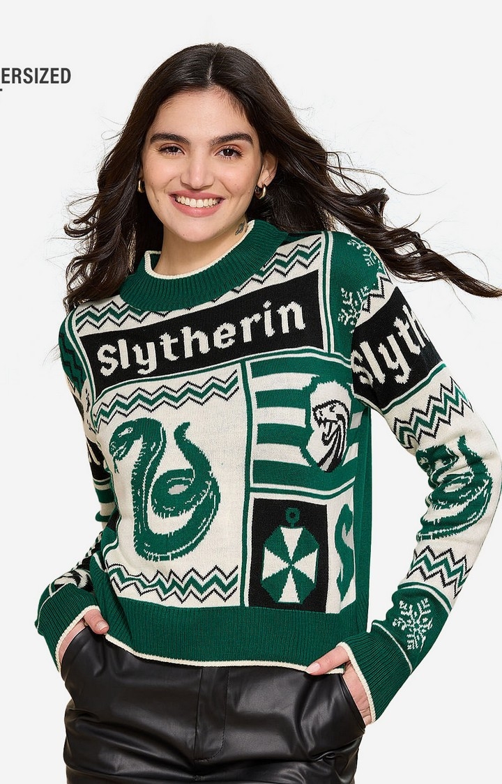 Women's Harry Potter: House Slytherin Women's Knitted Sweaters