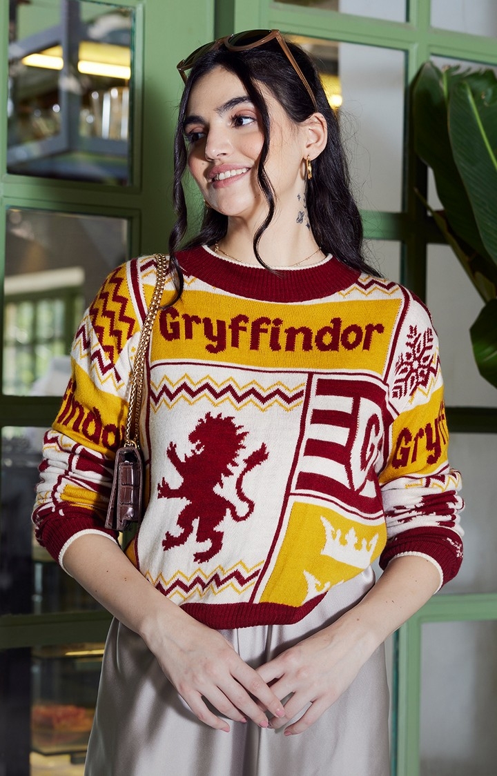 The Souled Store | Women's Harry Potter: House Gryffindor Women's Knitted Sweaters