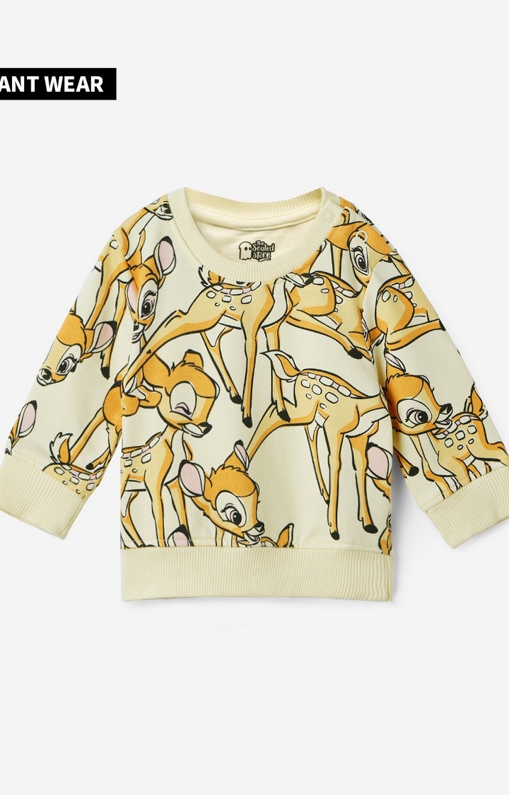 The Souled Store | Girls Disney: Cute Bambi Girls Cotton Sweatshirts