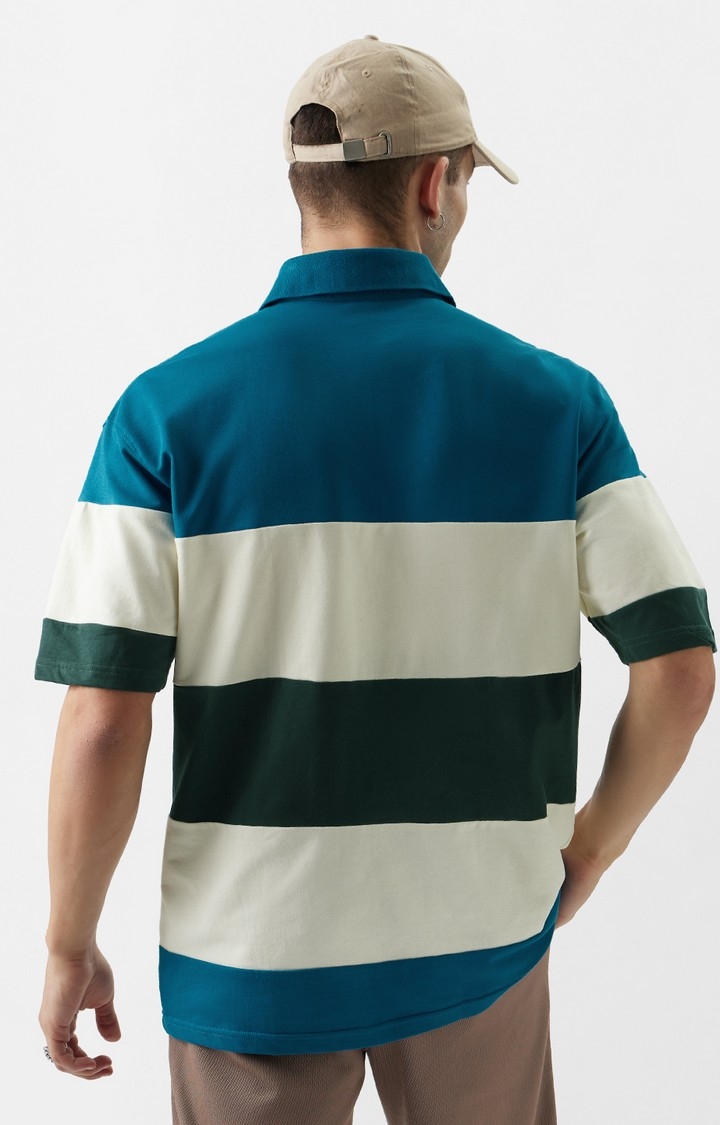 Men's TSS Originals: Horizon Stripes Oversized Polo T-Shirt