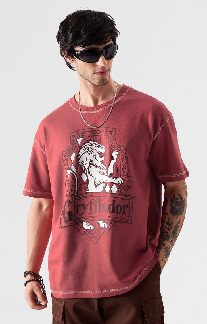 The Souled Store | Men's Harry Potter: Gryffindor Gang Oversized T-Shirt