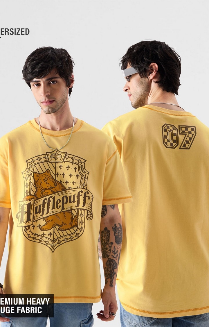 The Souled Store | Men's Harry Potter: Hufflepuff Gang Oversized T-Shirt