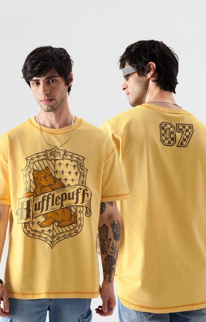 The Souled Store | Men's Harry Potter: Hufflepuff Gang Oversized T-Shirt