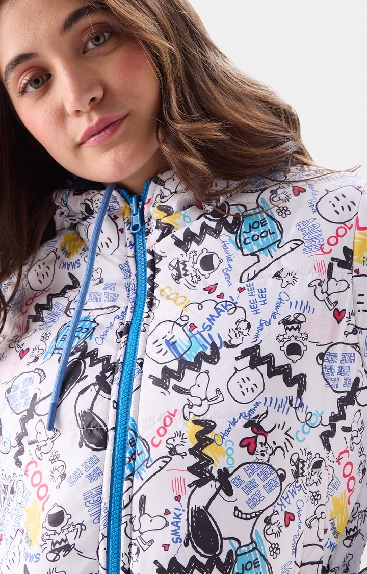 Women's Peanuts: Doodle (Reversible) Women's Puffer Jackets