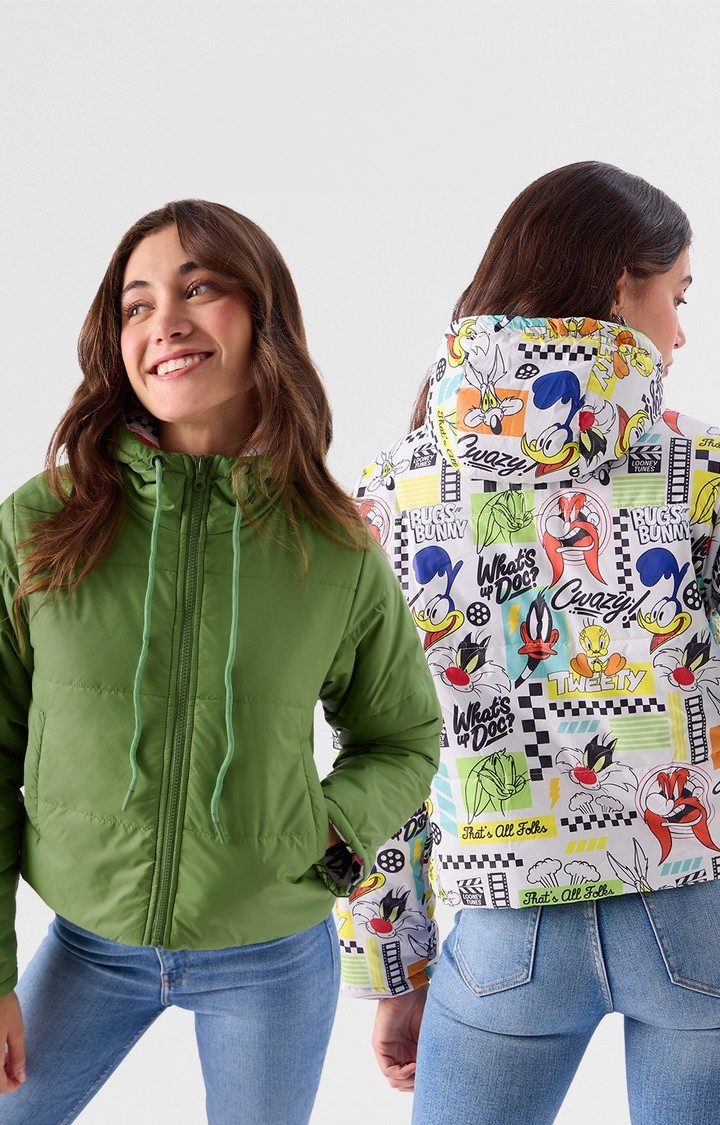 The Souled Store | Women's Looney Tunes: Back to School Women's Puffer Jackets