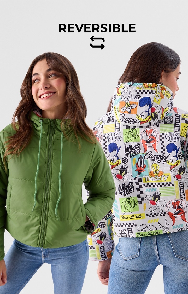 The Souled Store | Women's Looney Tunes: Back to School Women's Puffer Jackets
