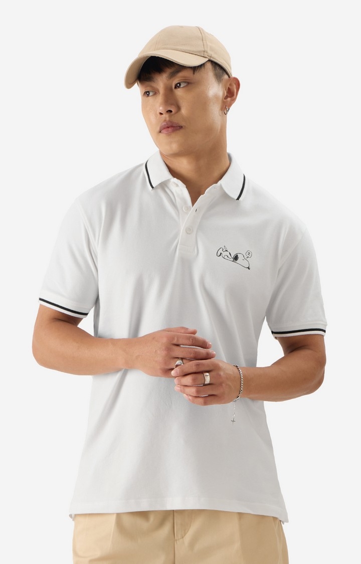 The Souled Store | Men's Peanuts: Snoopy Chillin Polo T-Shirt
