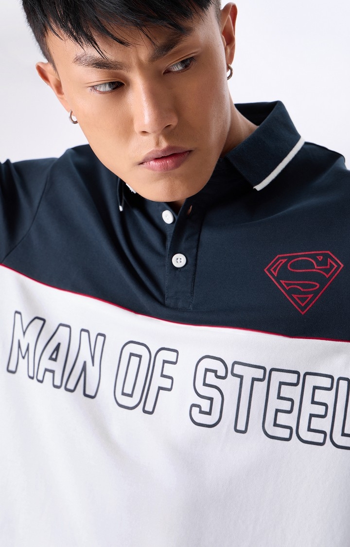 Men's Superman Man Of Steel Polo T-Shirt
