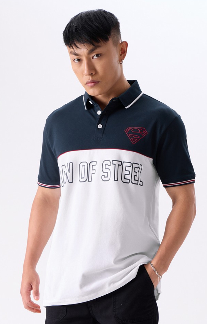 The Souled Store | Men's Superman Man Of Steel Polo T-Shirt