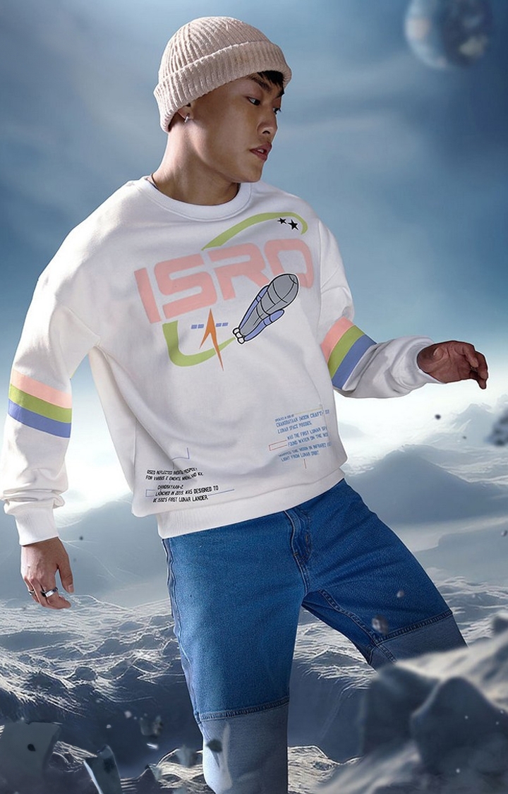 Men's ISRO: To The Moon Men's Oversized Sweatshirts