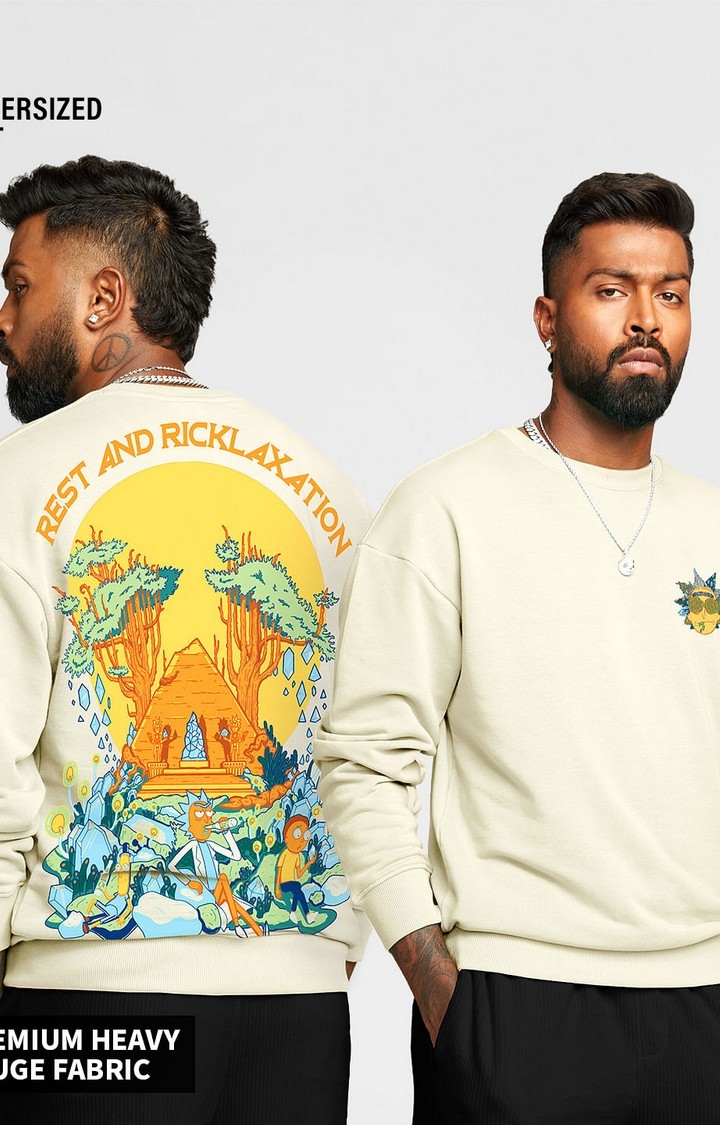Men's Rick and Morty: Ricklaxation Men's Oversized Sweatshirts