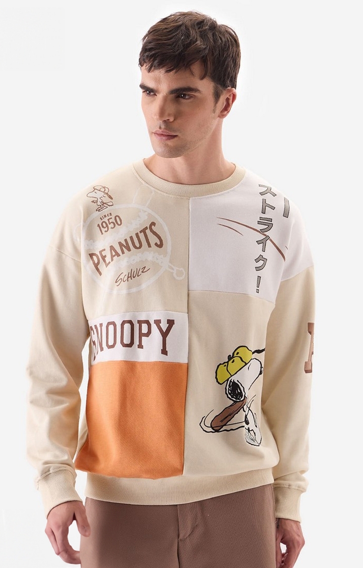 The Souled Store | Men's Peanuts: The Big Hit Men's Oversized Sweatshirts