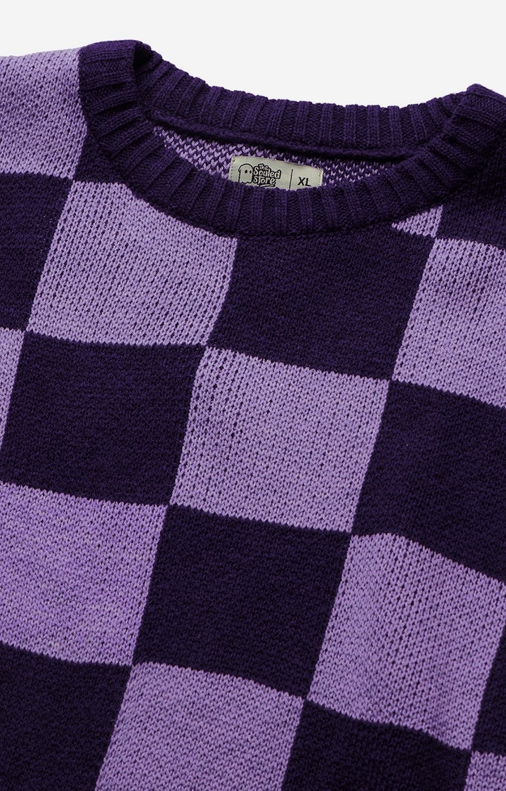 Men's TSS Originals: Violet Chess Oversized Pullovers