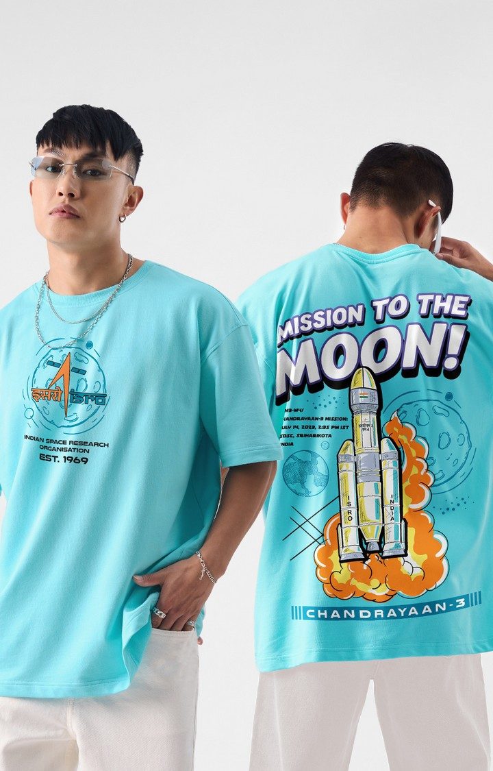 Men's Official ISRO Chandrayaan 3 Oversized T-Shirts