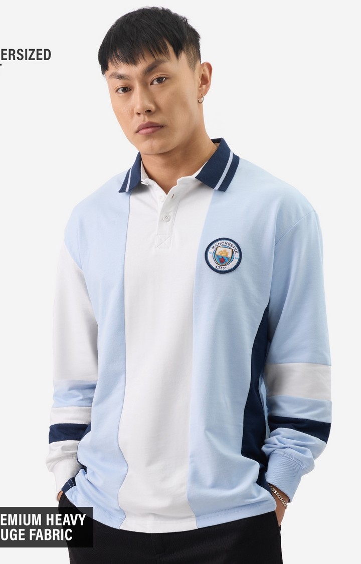 Men's Manchester City: Champs Forever Men's Rugby Polo T-Shirt